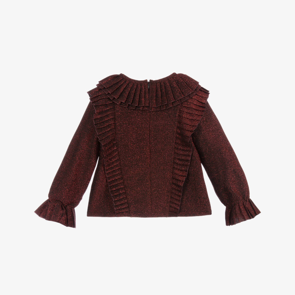 Sonia Rykiel Paris-Красная блузка с блестками для девочек | Childrensalon Outlet