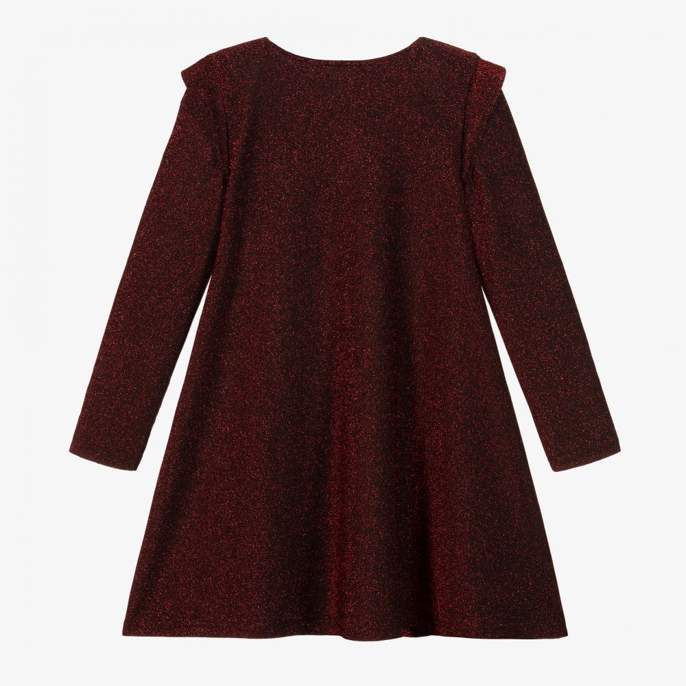 Sonia Rykiel Paris-Girls Red Glitter Dress | Childrensalon Outlet