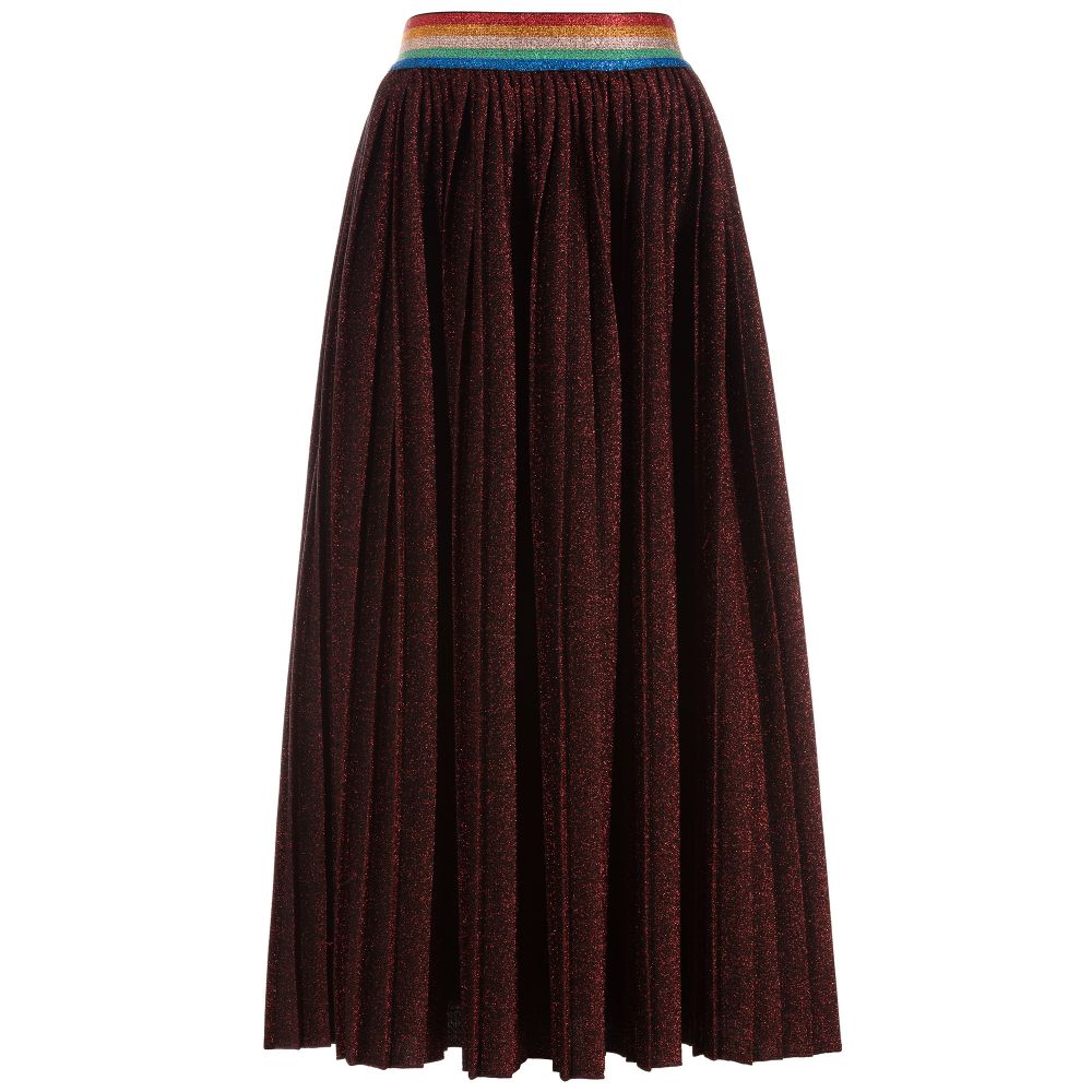 Sonia Rykiel Paris - Girls Red Glitter Skirt | Childrensalon