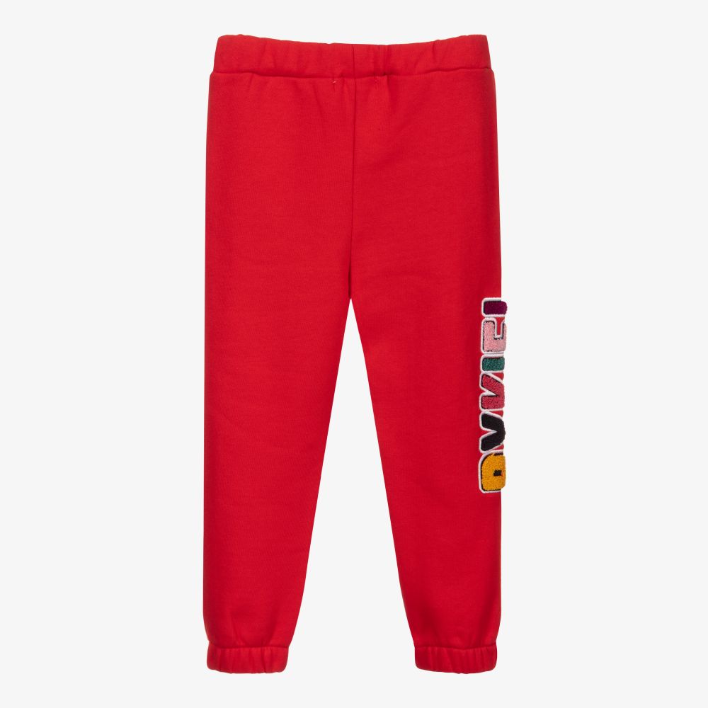 Sonia Rykiel Paris Girls Red Logo Joggers Childrensalon Outlet