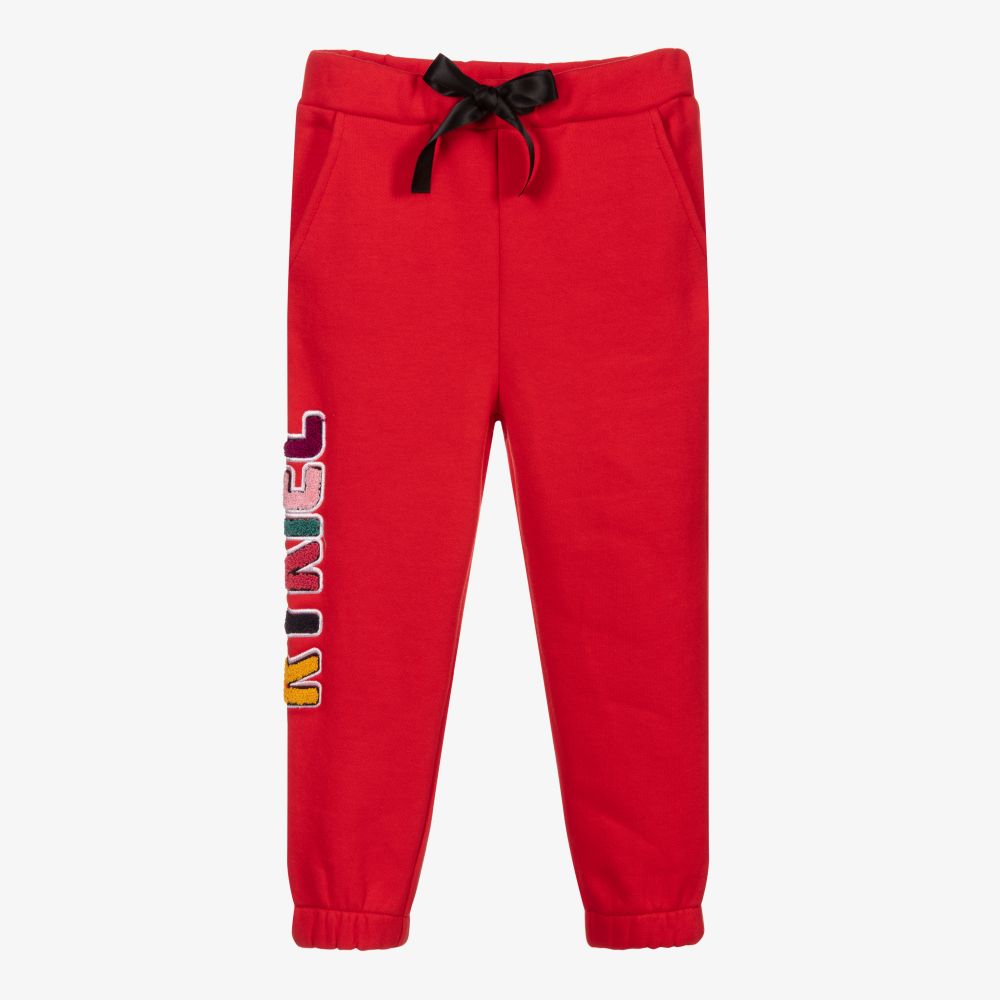 girls red joggers