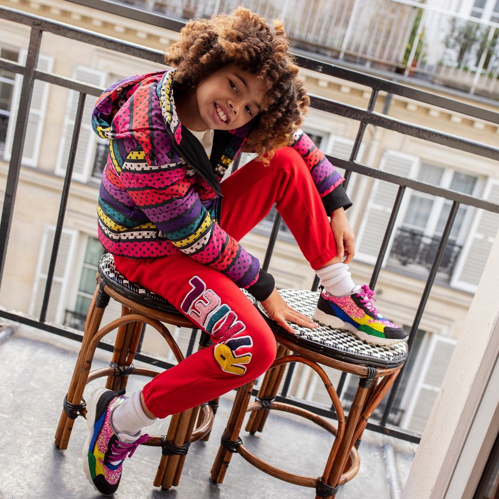 Sonia Rykiel Paris Girls Red Logo Joggers Childrensalon Outlet