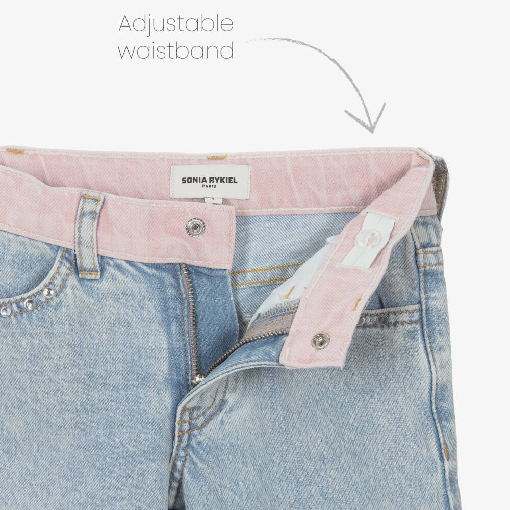 Sonia Rykiel Paris-Джинсы клеш небесного цвета для девочек | Childrensalon Outlet