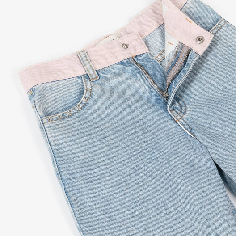 Sonia Rykiel Paris-Джинсы клеш небесного цвета для девочек | Childrensalon Outlet