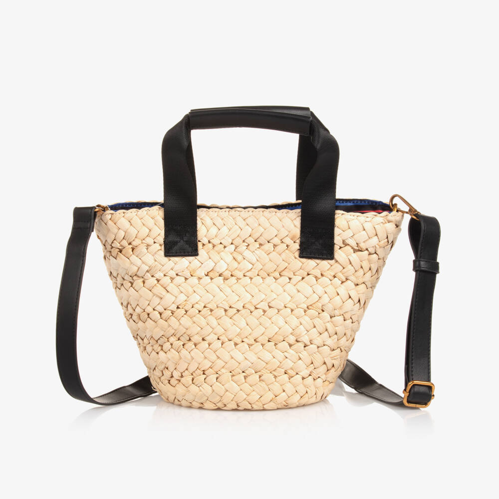 Sonia Rykiel Paris-Girls Soft Beige Woven Handbag | Childrensalon Outlet