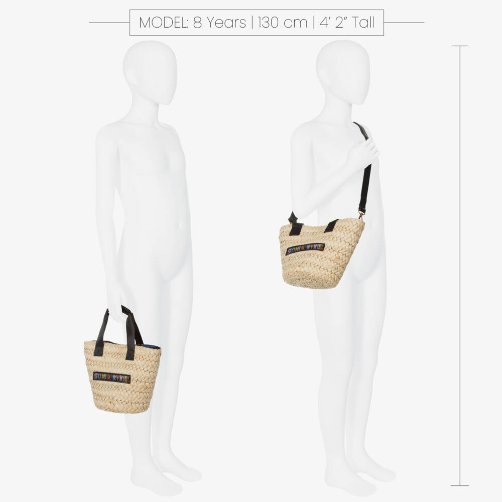 Sonia Rykiel Paris-Girls Soft Beige Woven Handbag | Childrensalon Outlet