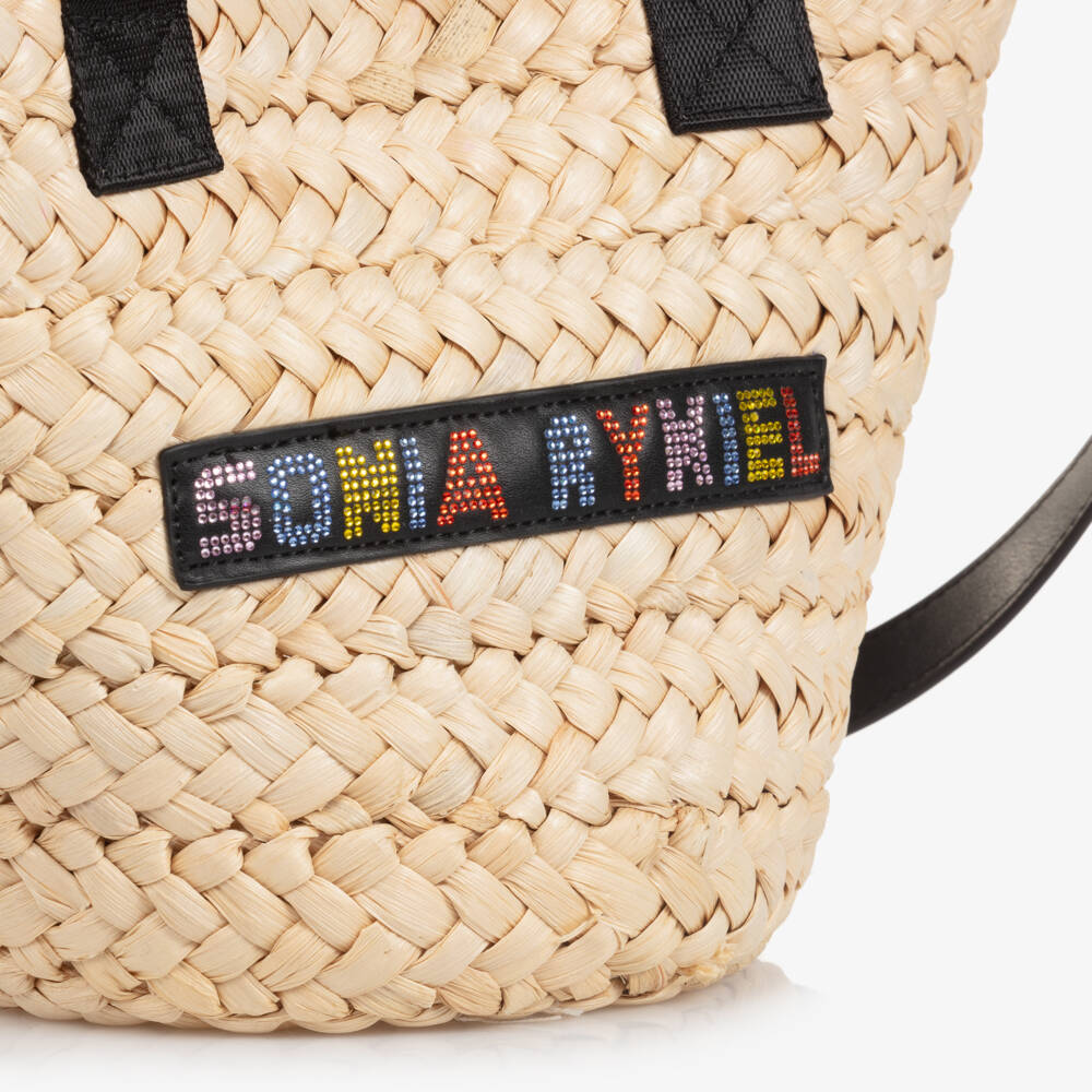 Sonia Rykiel Paris-Girls Soft Beige Woven Handbag | Childrensalon Outlet
