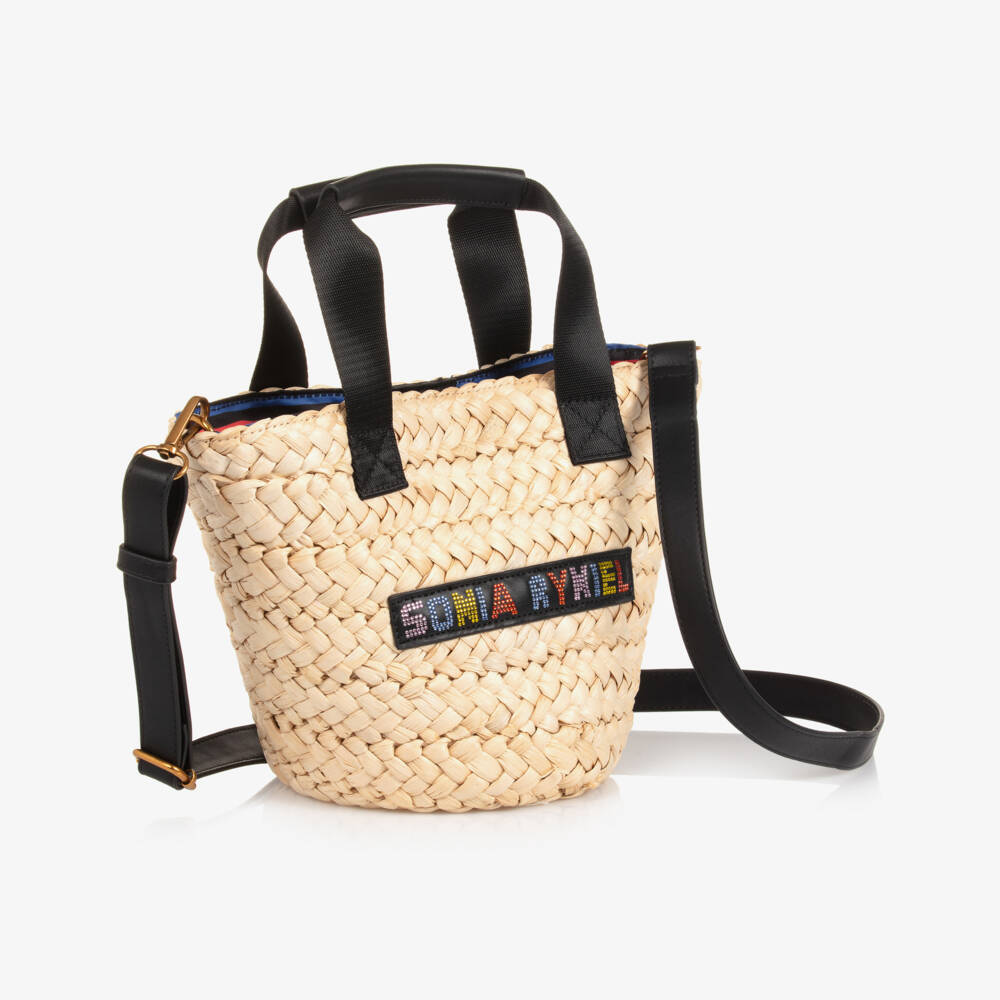 Sonia Rykiel Paris-Girls Soft Beige Woven Handbag | Childrensalon Outlet