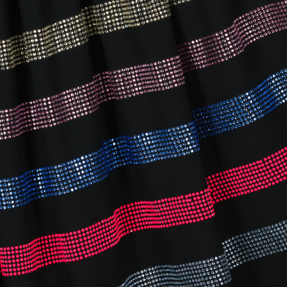 Sonia Rykiel Paris-Юбка с черными блестящими стразами для девочек | Childrensalon Outlet