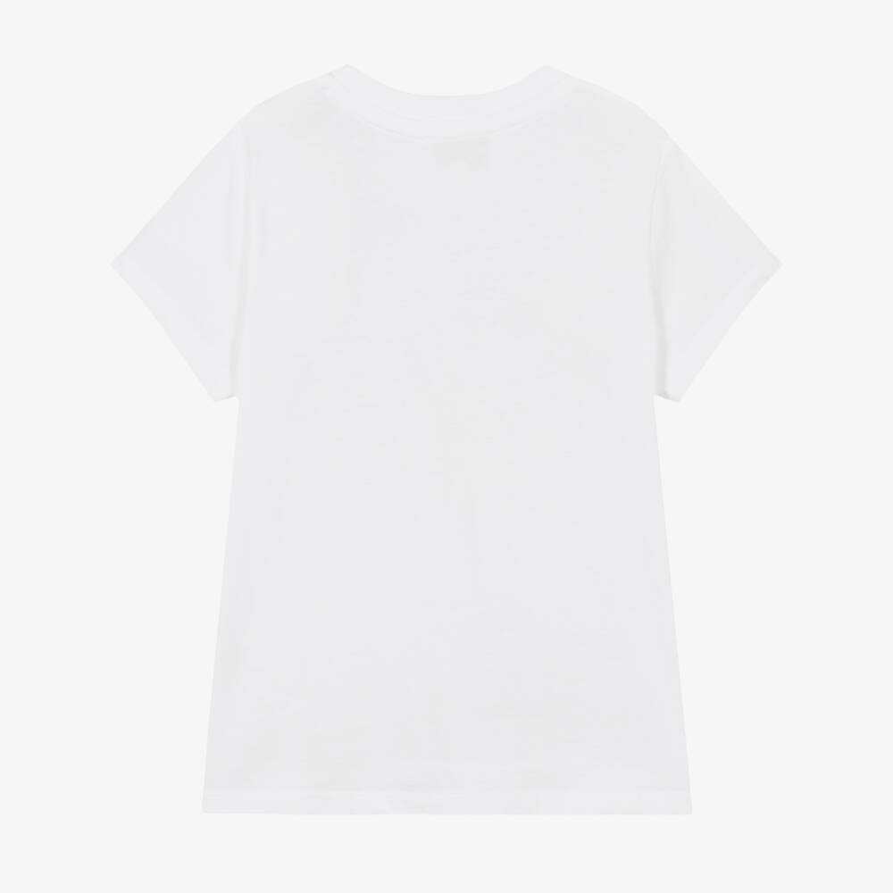 Sonia Rykiel Paris-Girls Sparkling White Cotton Tee | Childrensalon Outlet