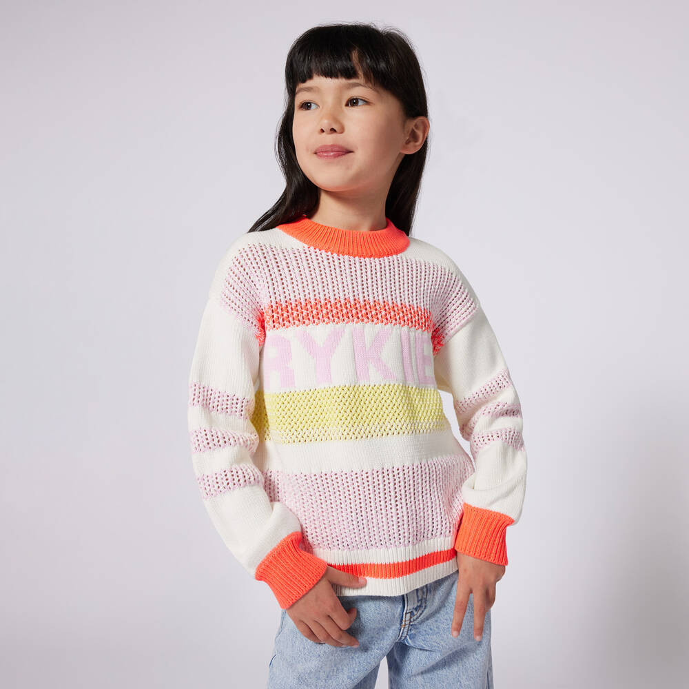 Sonia Rykiel Paris-كنزة قطنية مخططة للبنات | Childrensalon Outlet