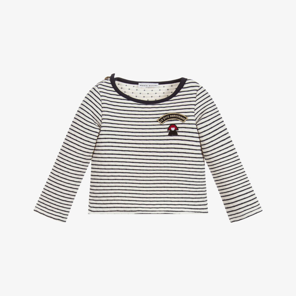 Sonia Rykiel Paris-Girls Striped Cotton Top | Childrensalon Outlet