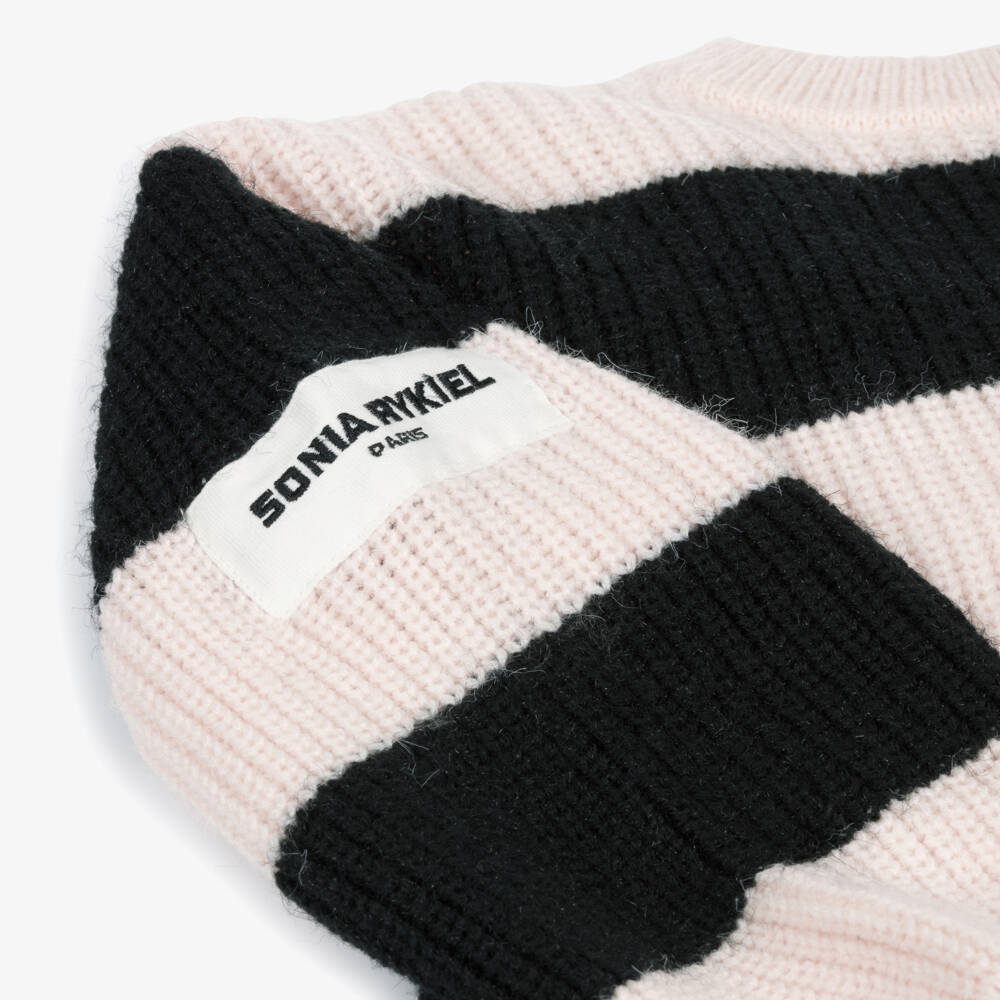 Sonia Rykiel Paris-Girls Striped Knitted Wool Dress | Childrensalon Outlet