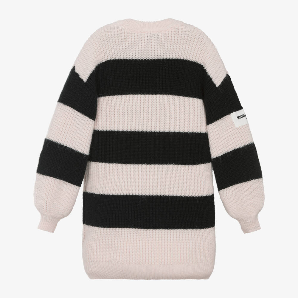 Sonia Rykiel Paris-Girls Striped Knitted Wool Dress | Childrensalon Outlet