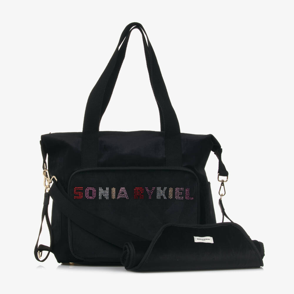 Sonia Rykiel Paris-Girls Velvet Logo Changing Bag | Childrensalon Outlet