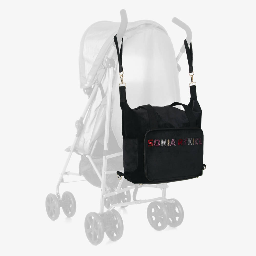 Sonia Rykiel Paris-Girls Velvet Logo Changing Bag | Childrensalon Outlet