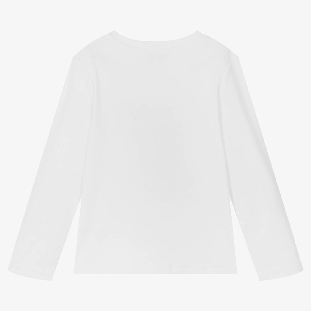 Sonia Rykiel Paris-Girls White Cotton Paris Heart Top | Childrensalon Outlet