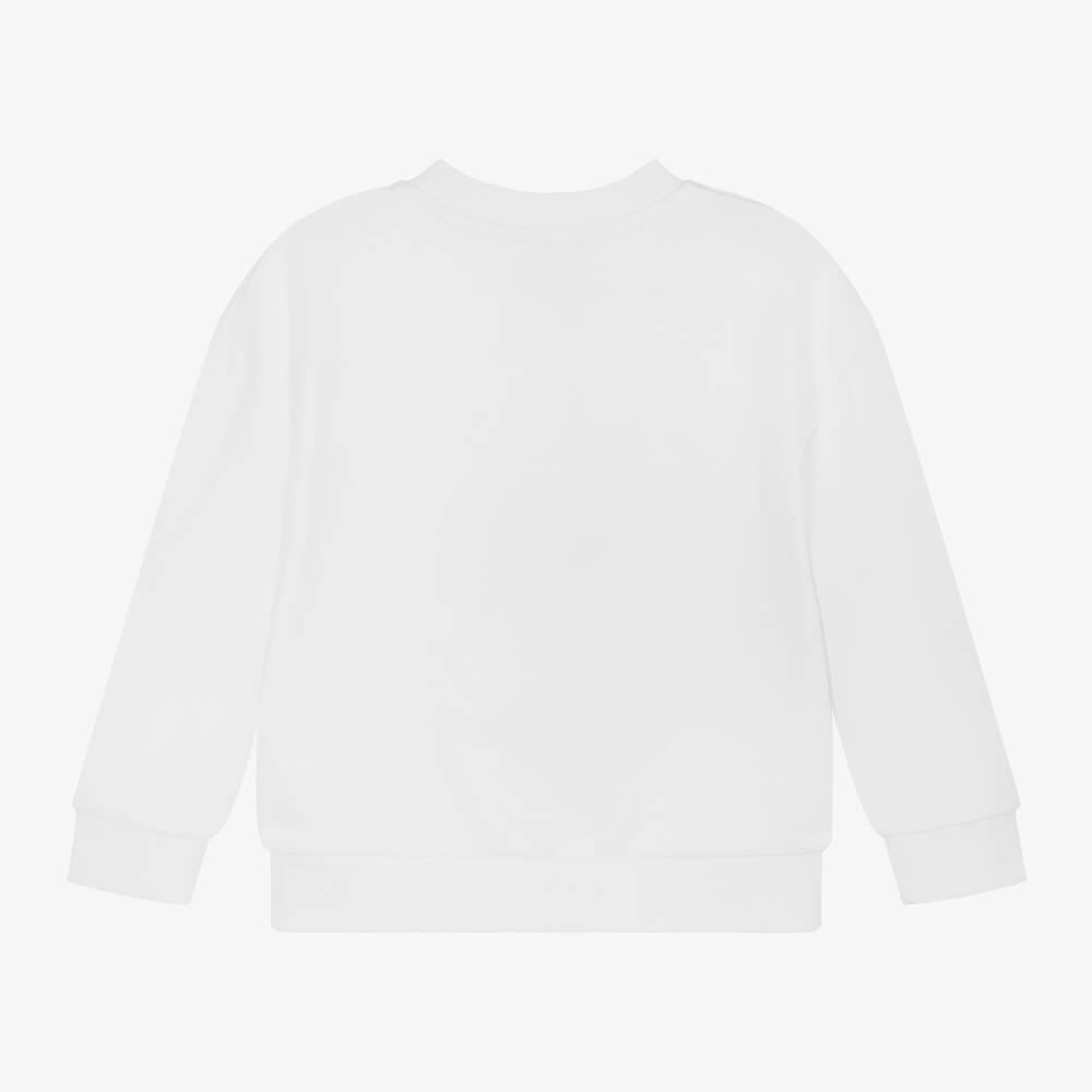 Sonia Rykiel Paris-Girls White Cotton Sweatshirt | Childrensalon Outlet