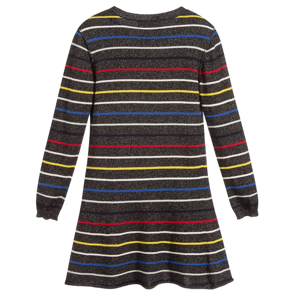 Sonia Rykiel Paris-Knitted Glittery Striped Dress | Childrensalon Outlet