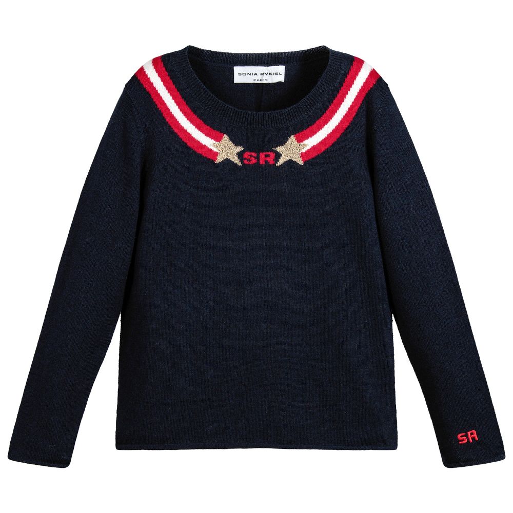 Sonia Rykiel Paris - Navy Blue Knitted Sweater | Childrensalon
