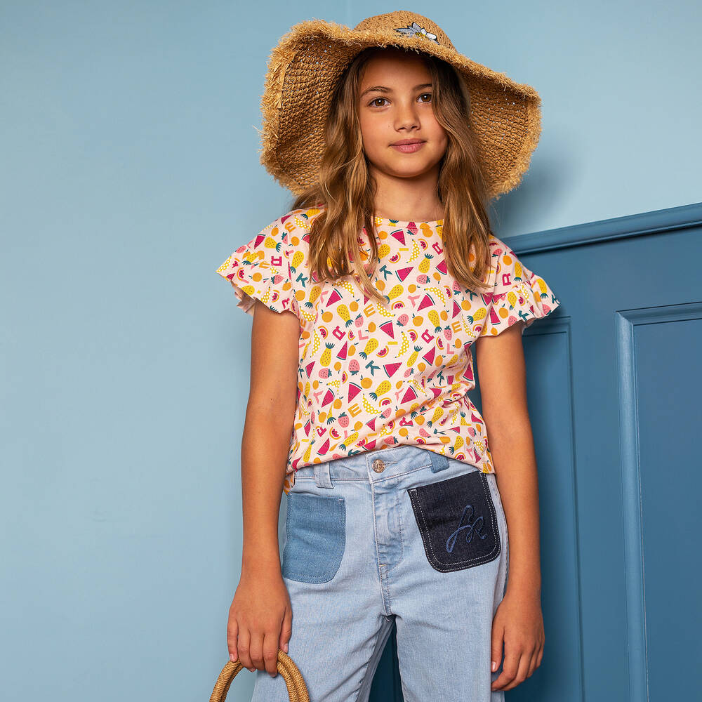 Sonia Rykiel Paris - Pink Cotton Fruit T-Shirt