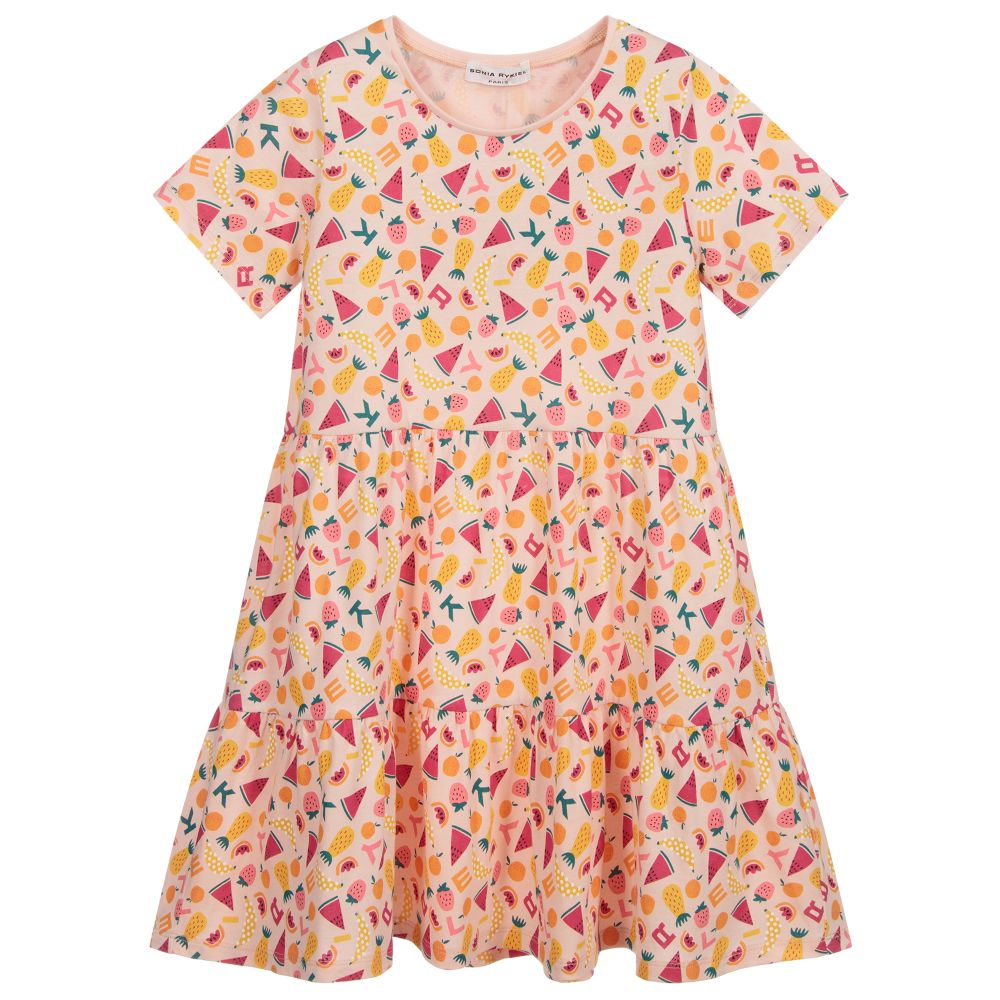 Sonia Rykiel Paris - Rosa Kleid aus Baumwolljersey | Childrensalon