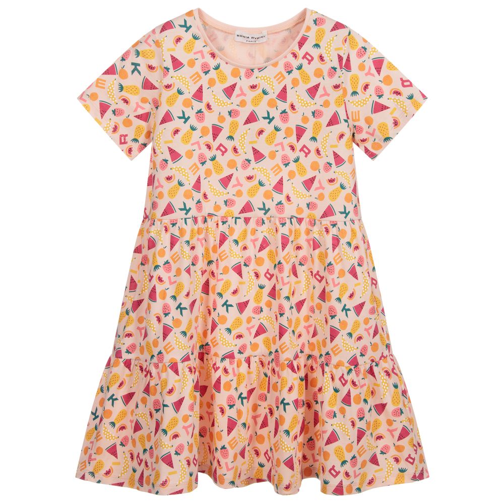 Sonia Rykiel Paris - Robe rose en jersey de coton | Childrensalon