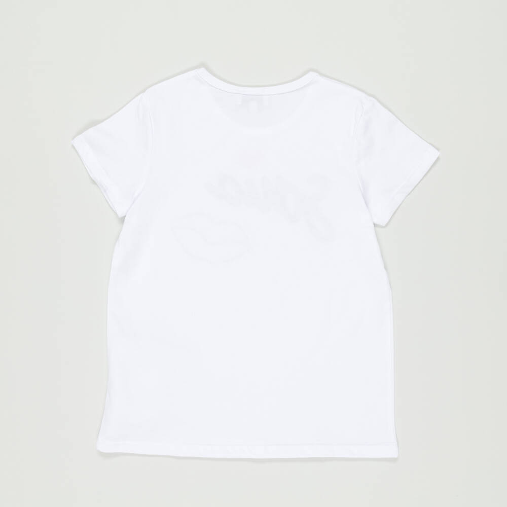 Sonia Rykiel Paris-Preloved Girls White Cotton Logo T-Shirt (10 years) | Childrensalon Outlet