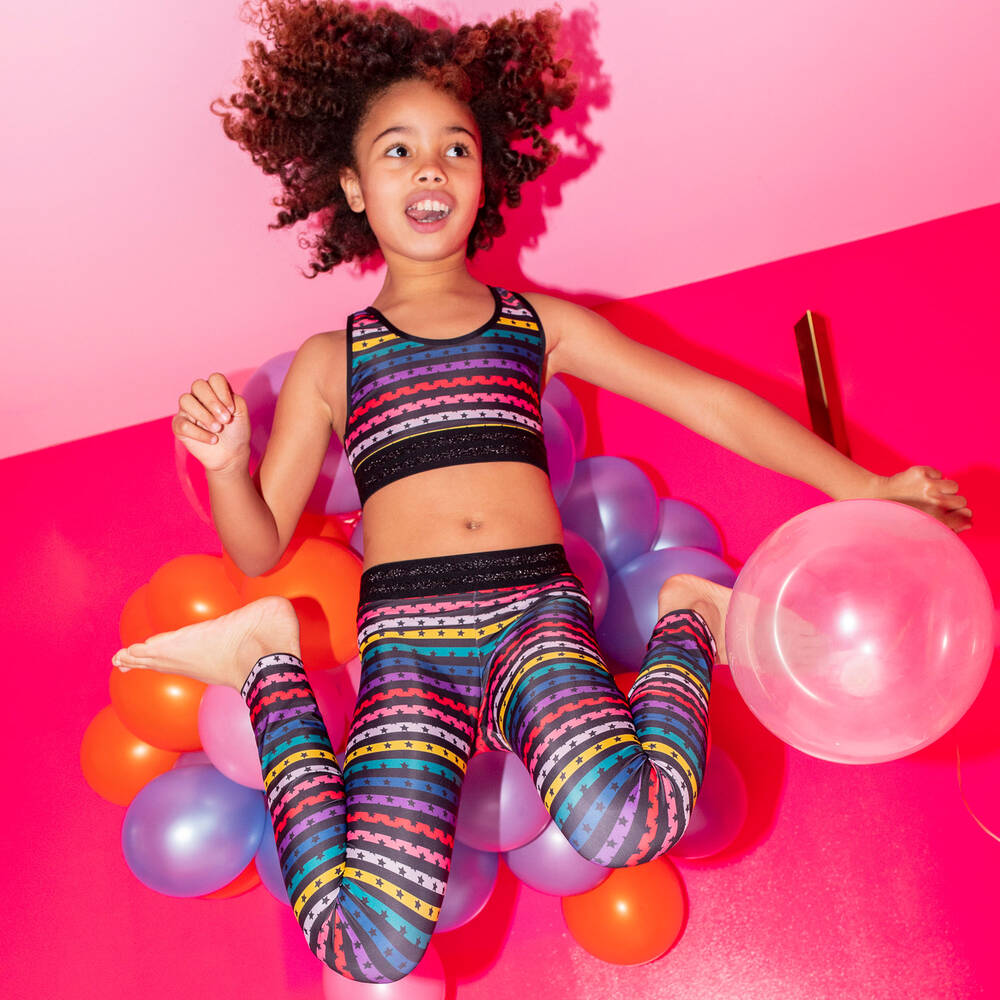 Sonia Rykiel Paris-Легинсы радужной расцветки со звездами | Childrensalon Outlet