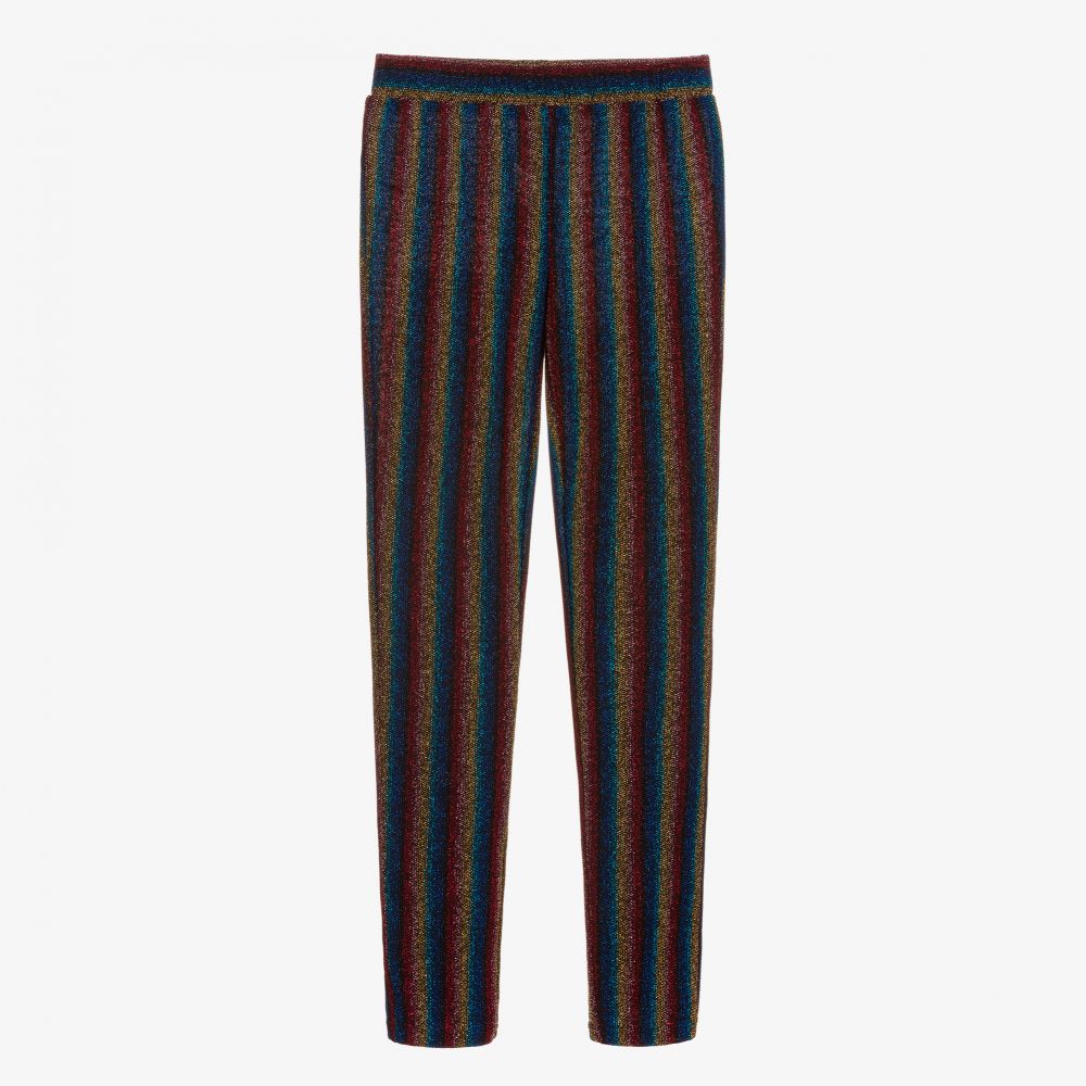 Sonia Rykiel Paris - Lurex-Leggings mit Regenbogenstreifen | Childrensalon