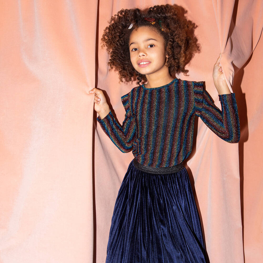 Sonia Rykiel Paris Rainbow Striped Lurex Top