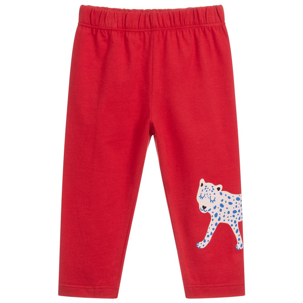 Sonia Rykiel Paris - Red Cotton Baby Leggings | Childrensalon