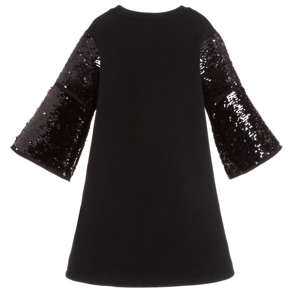 Sonia Rykiel Paris-Sequin Sleeves Jersey Dress | Childrensalon Outlet