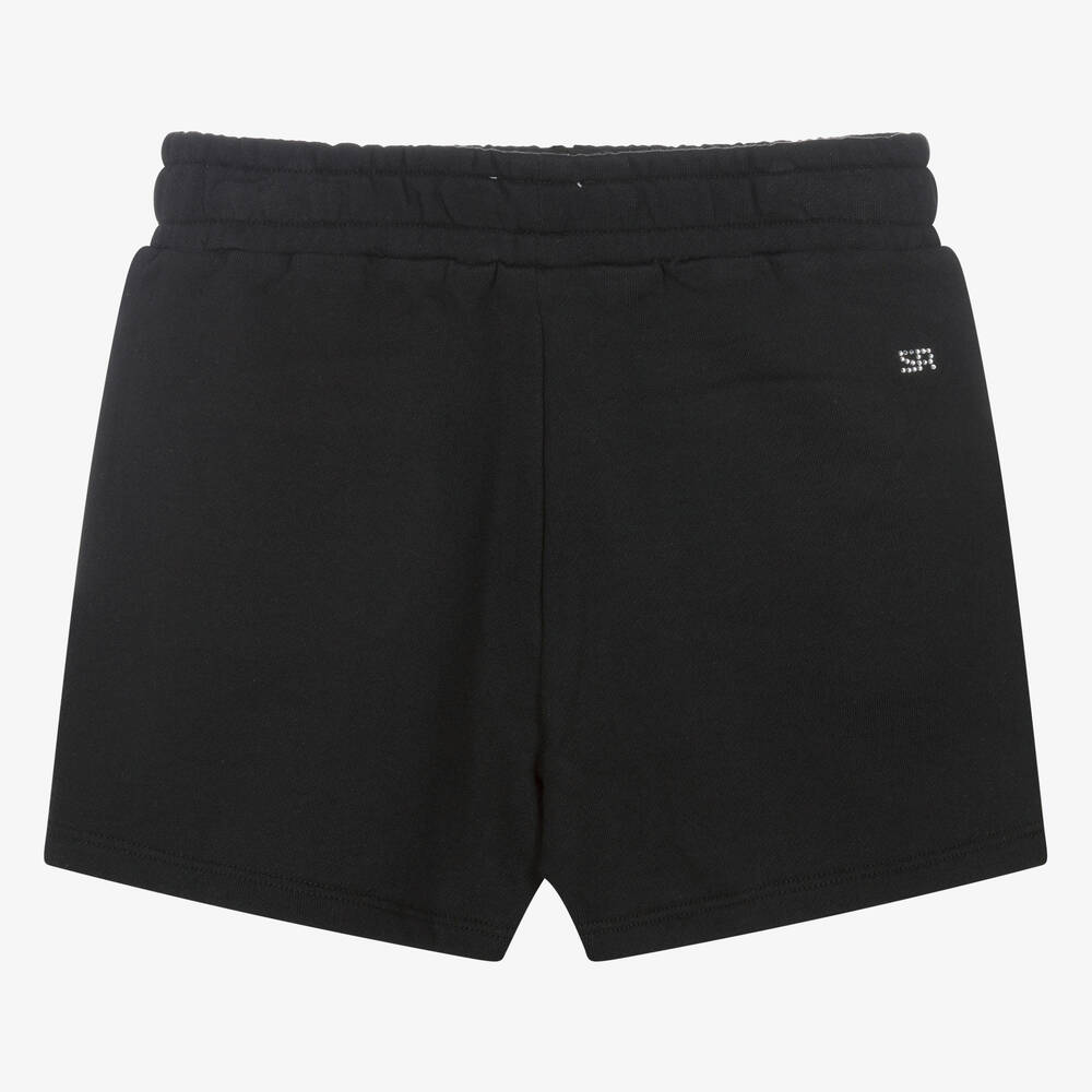 Sonia Rykiel Paris-Teen Girls Black Cotton Jersey Shorts | Childrensalon Outlet