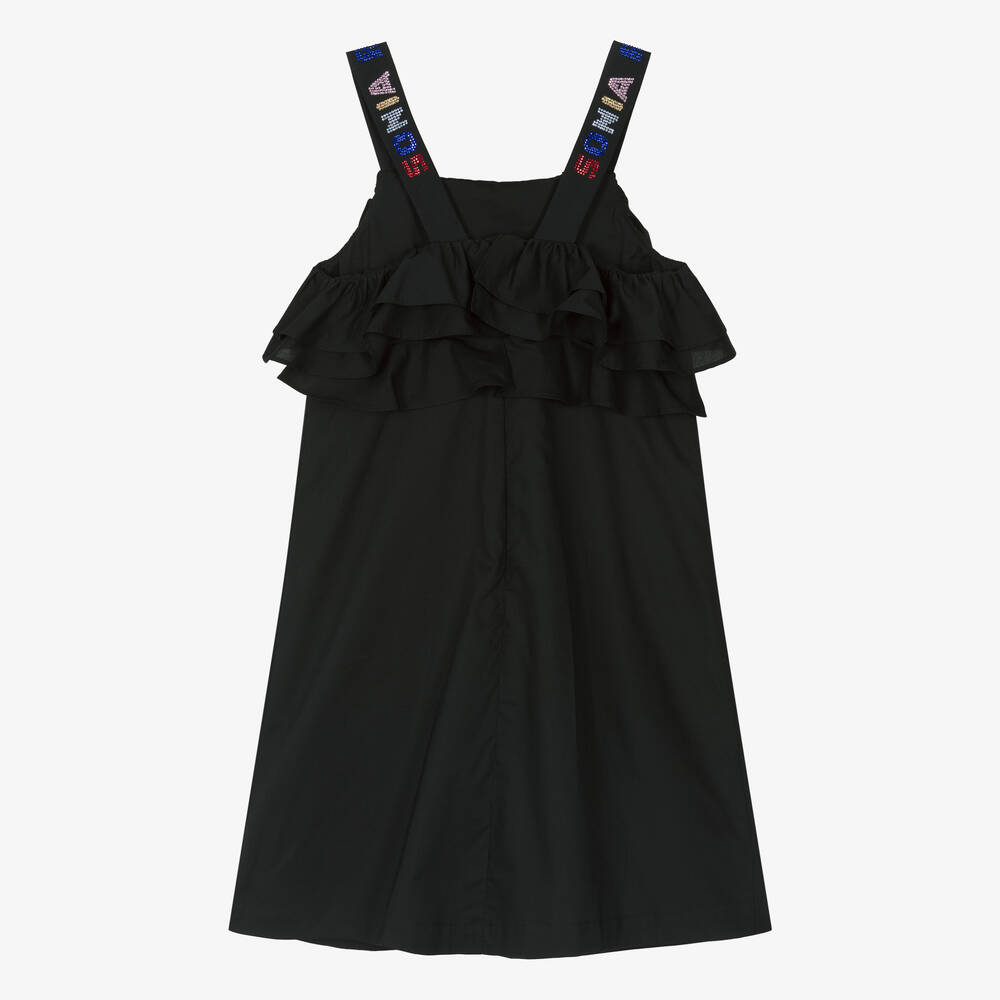 Sonia Rykiel Paris Teen Girls Black Cotton Poplin Dress