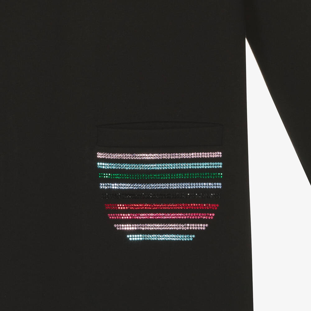Sonia Rykiel Paris-Teen Girls Black Diamanté Dress | Childrensalon Outlet