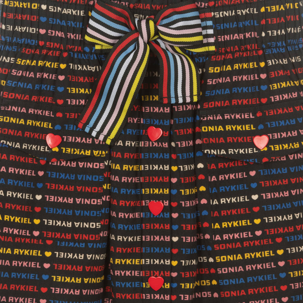 Sonia Rykiel Paris - Teen Girls Black Logo Striped Skirt