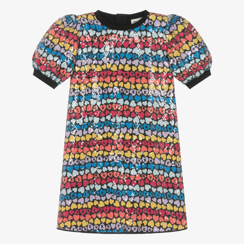 Sonia Rykiel Paris-Teen Girls Black Sequin Heart Dress | Childrensalon Outlet