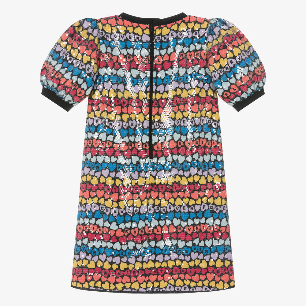 Sonia Rykiel Paris-Teen Girls Black Sequin Heart Dress | Childrensalon Outlet
