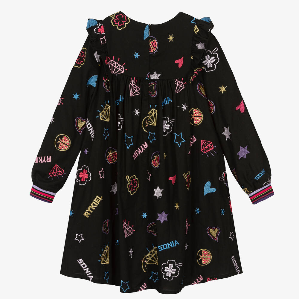 Sonia Rykiel Paris-Teen Girls Black Stars & Charms Dress | Childrensalon Outlet
