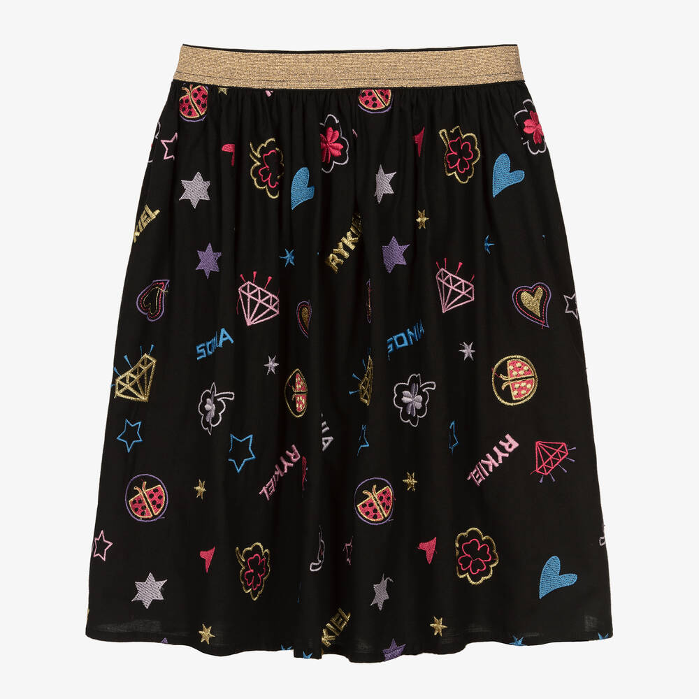 Sonia Rykiel Paris - Teen Girls Black Stars & Charms Skirt | Childrensalon