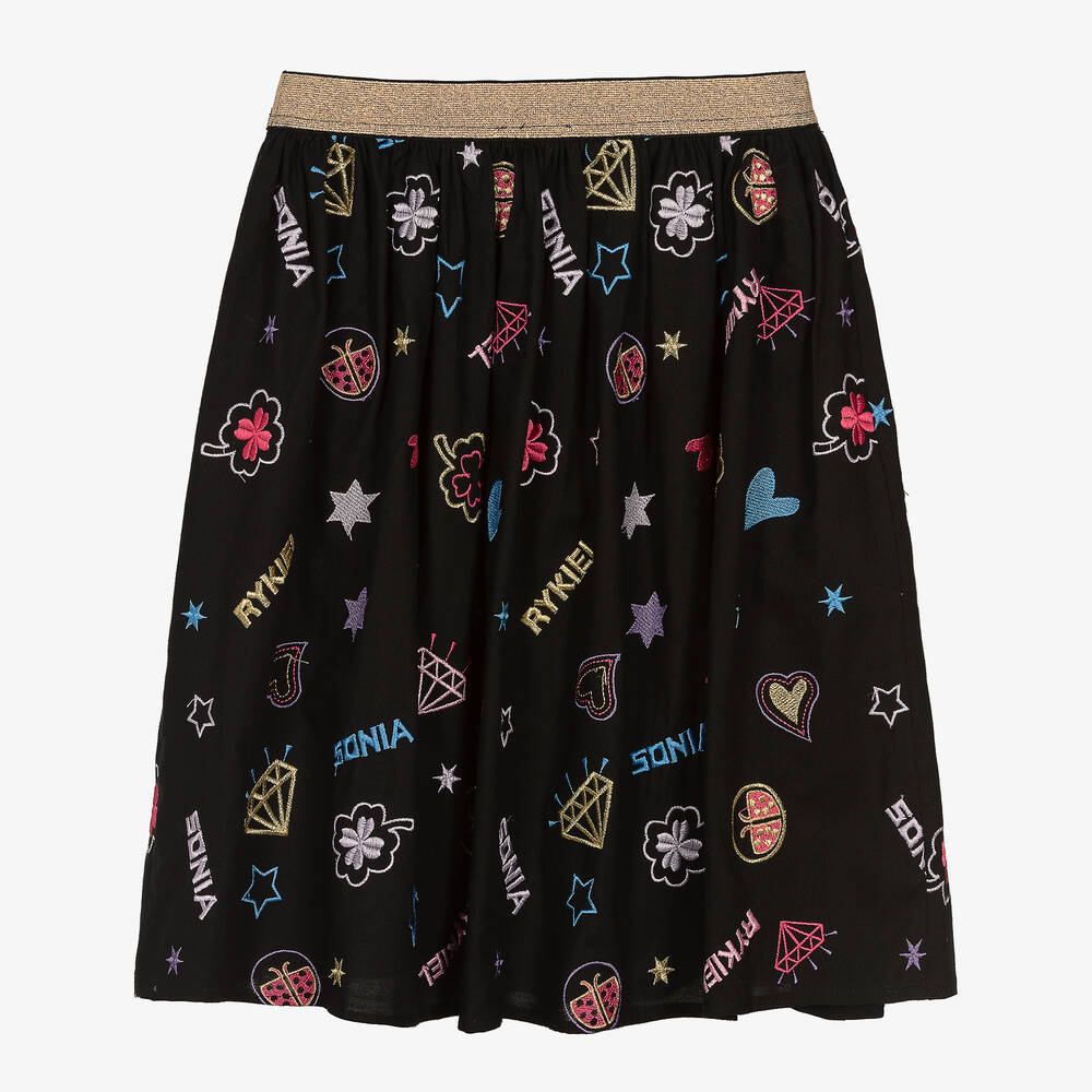 Sonia Rykiel Paris-Teen Girls Black Stars & Charms Skirt | Childrensalon Outlet
