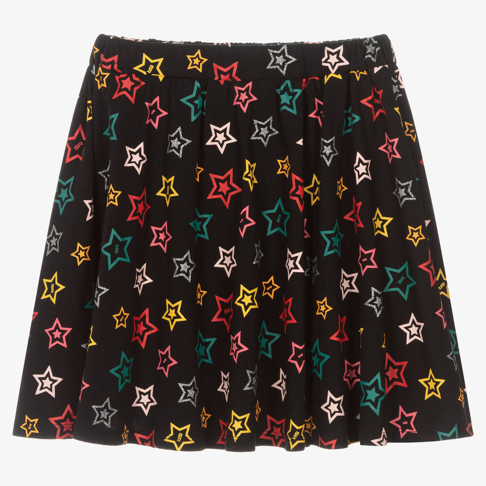 Sonia Rykiel Paris-تنورة تينز بناتي قطن لون أسود | Childrensalon Outlet
