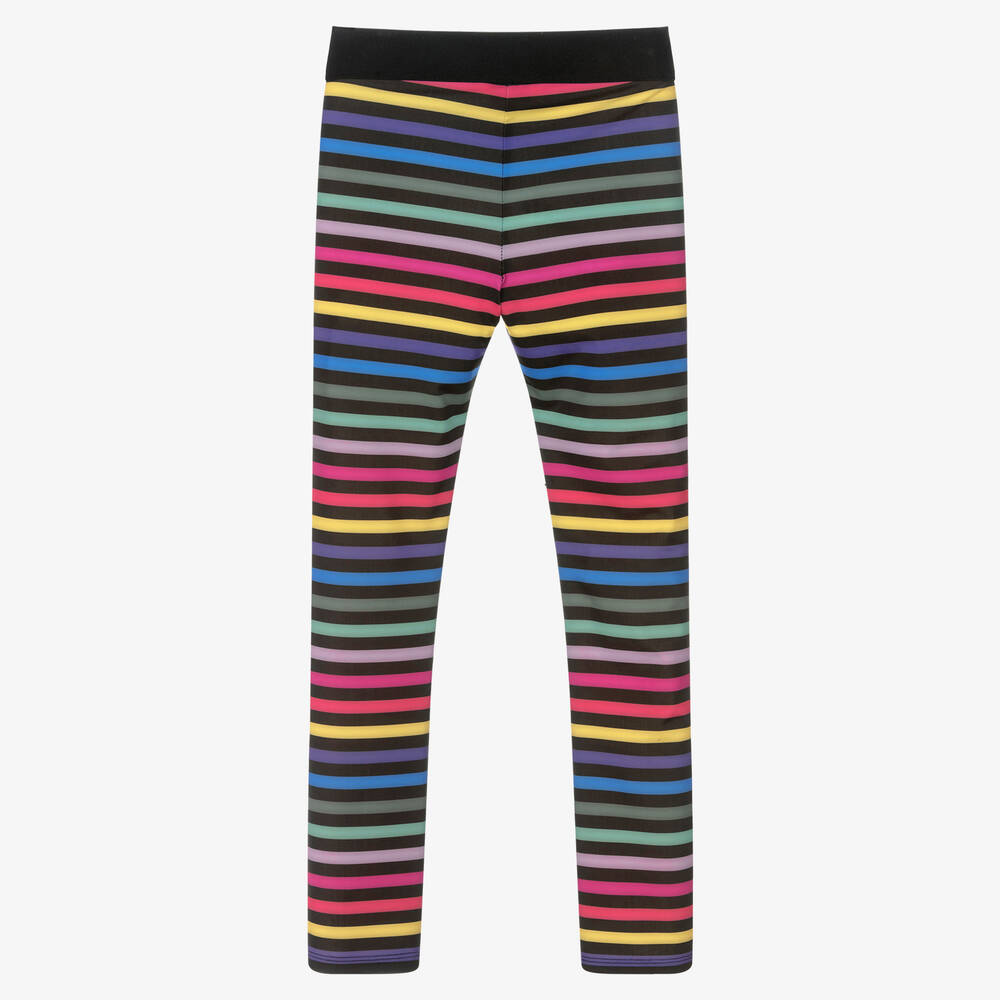 Sonia Rykiel Paris-Teen Girls Black Striped Sports Leggings | Childrensalon Outlet