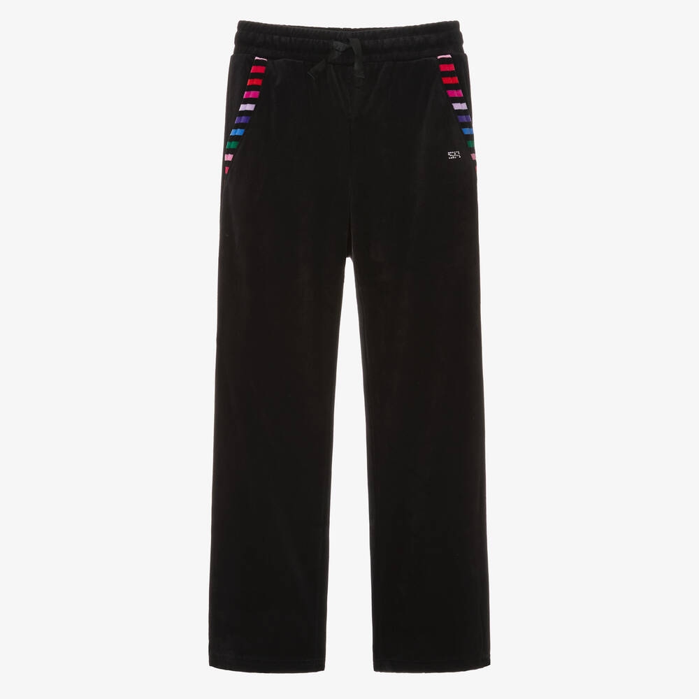 Sonia Rykiel Paris-Teen Girls Black Velour Joggers | Childrensalon Outlet