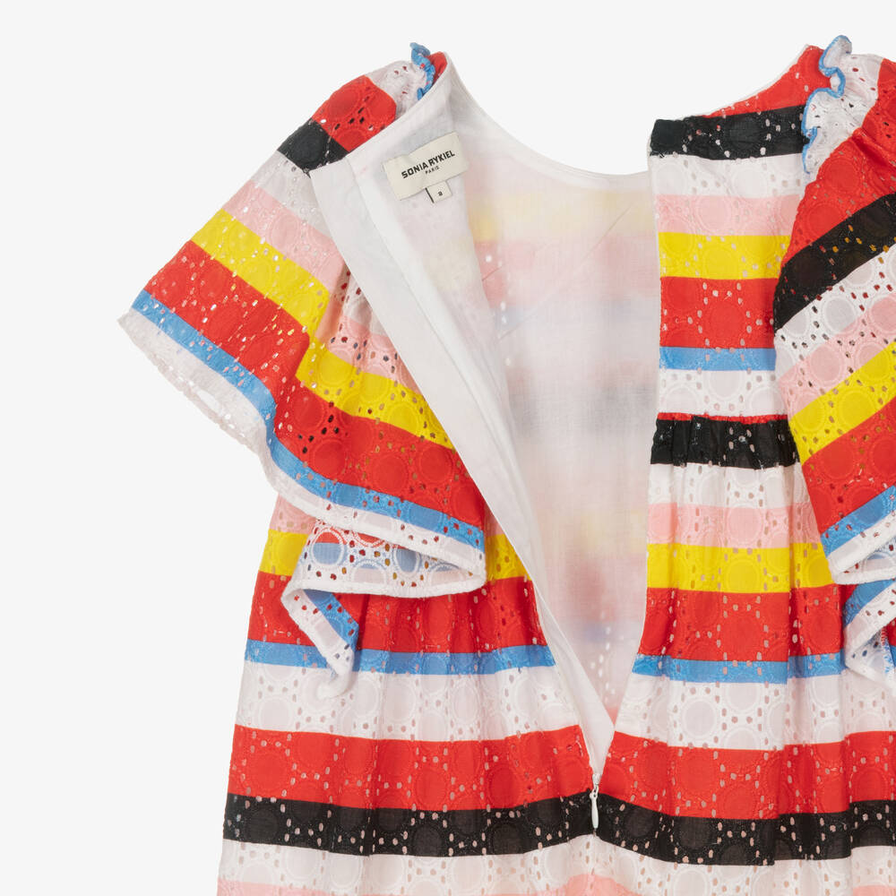 Sonia Rykiel Paris Robe brod e en coton ado fille