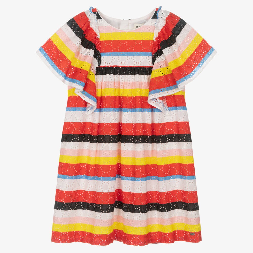 Sonia Rykiel Paris - Хлопковое платье с вышивкой | Childrensalon