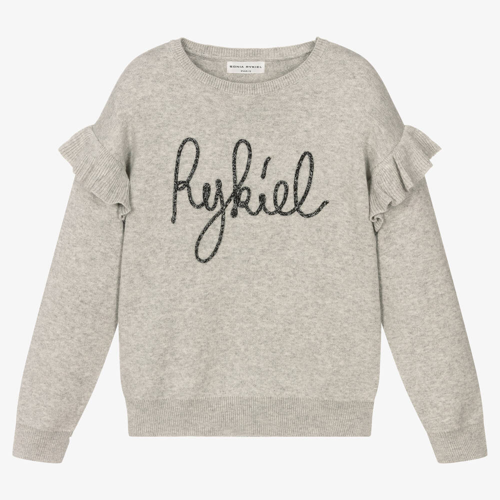 Sonia Rykiel Paris - Grauer Teen Pullover für Mädchen | Childrensalon