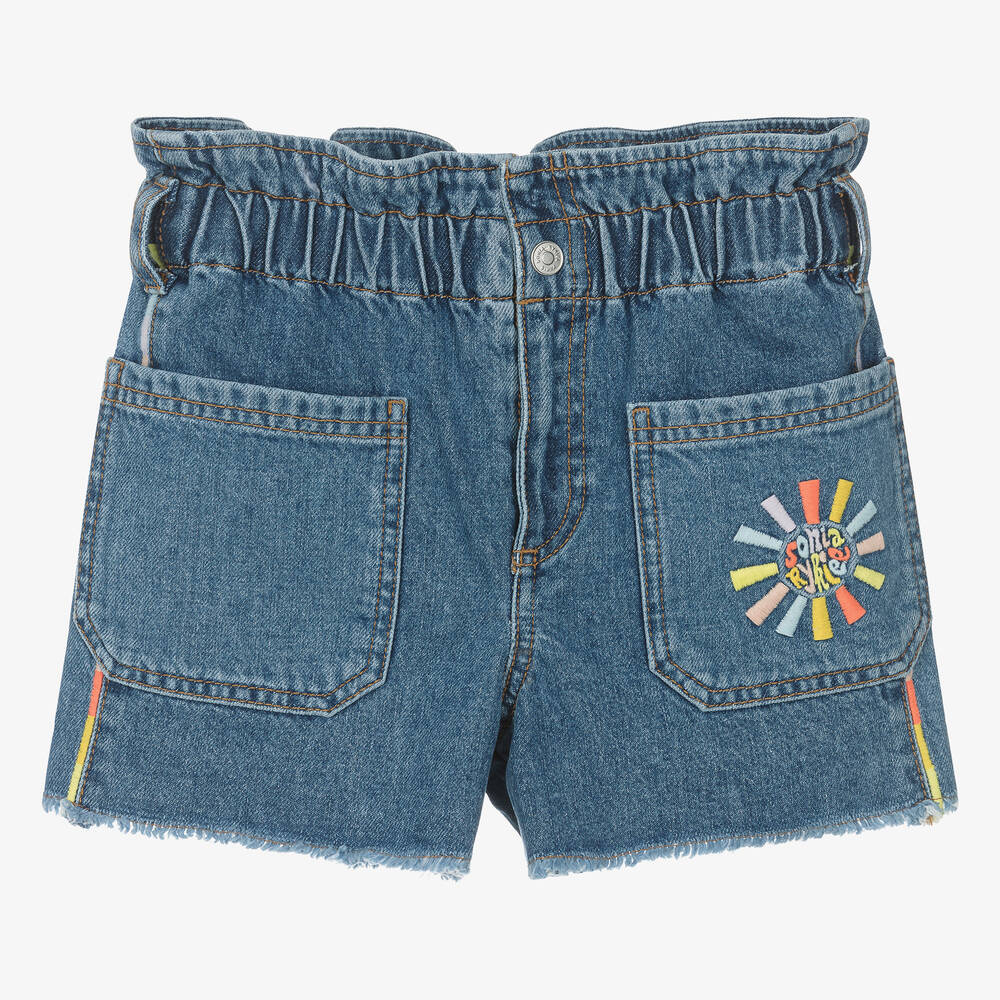 Sonia Rykiel Paris Teen Girls Organic Cotton Denim Shorts Childrensalon Outlet