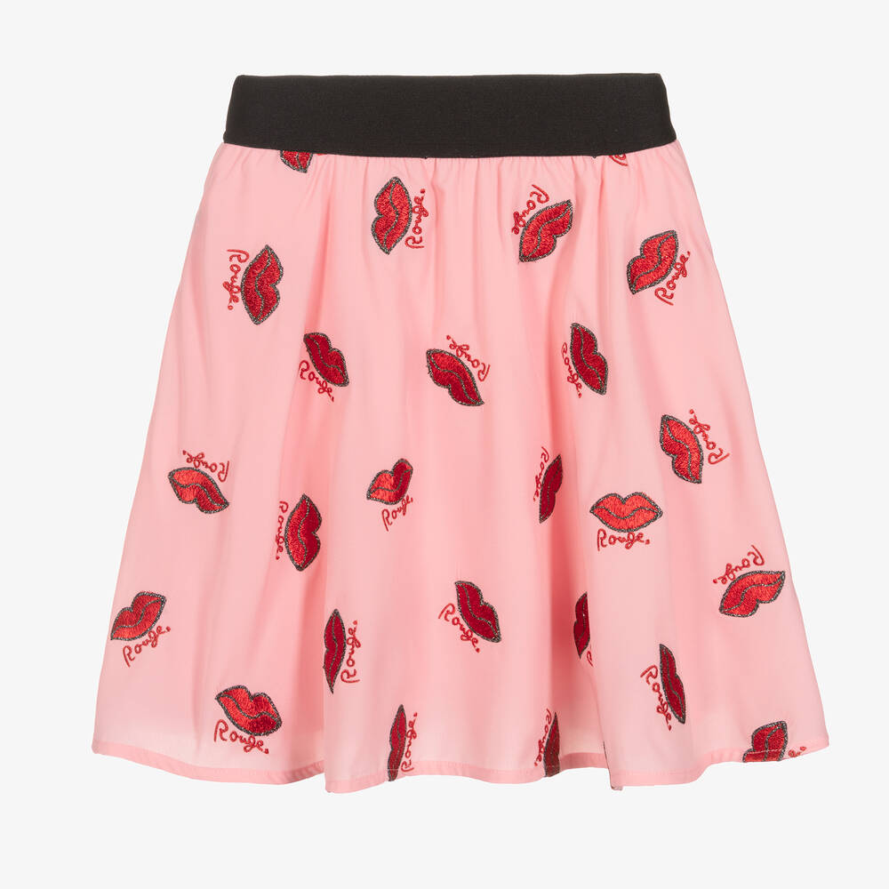 Embroidered lips hot sale skirt